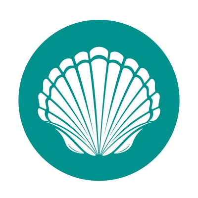 Scallop sea shell icon or symbol vector illustration