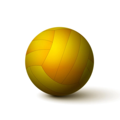 Realistic volleyball ball icon isolated vector illustration