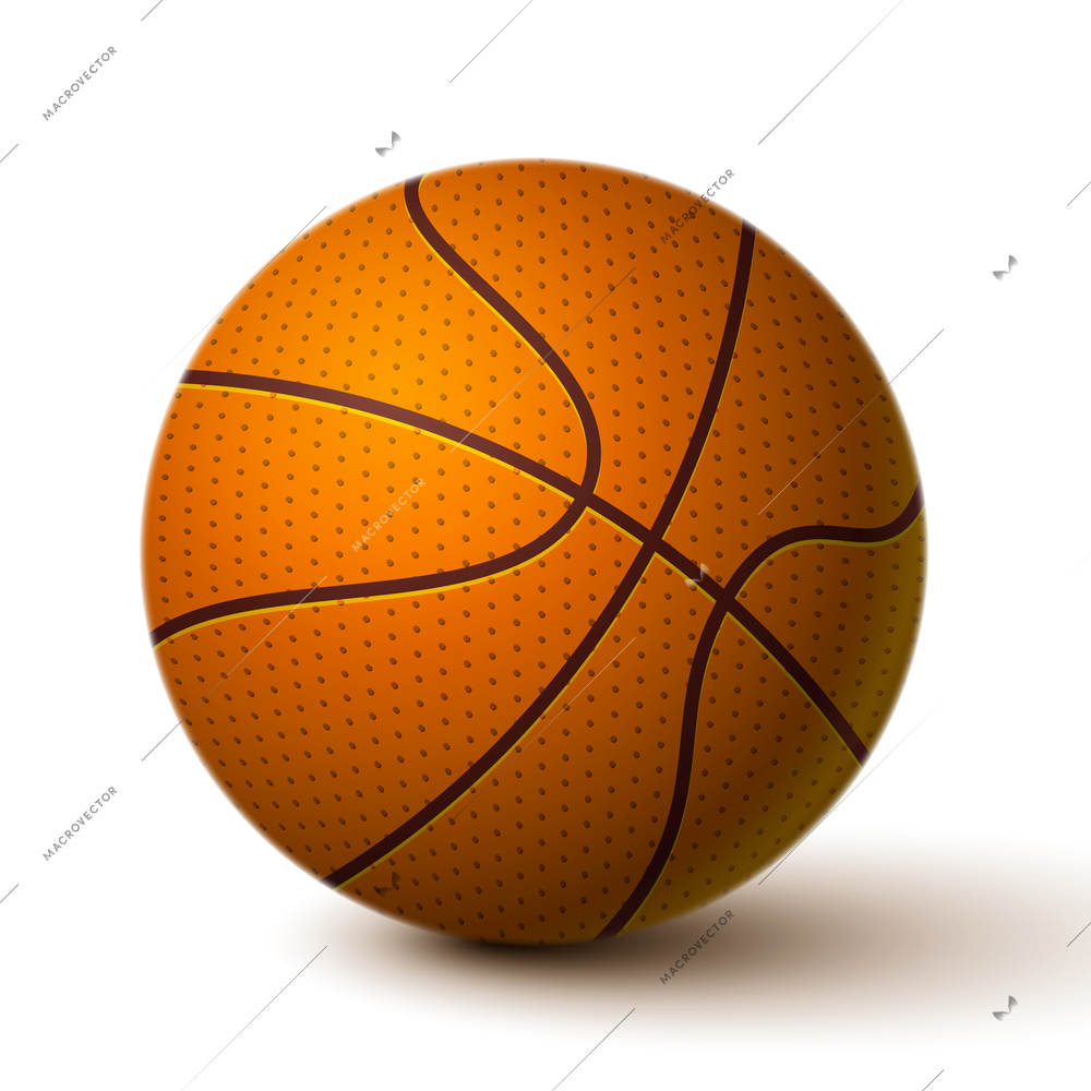 Realistic basketball ball icon isolated vector illustration