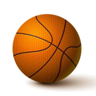 Realistic basketball ball icon isolated vector illustration