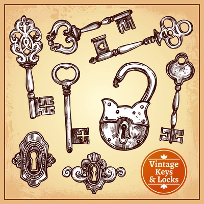 Vintage Lock Shape Heart Outline Vector Illustration Isolated White  Background Stock Vector by ©filkusto 197793352