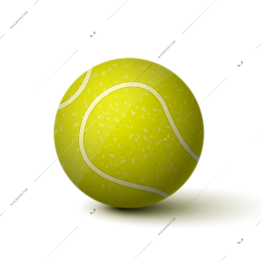 Realistic tennis ball icon isolated vector illustration