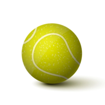 Realistic tennis ball icon isolated vector illustration