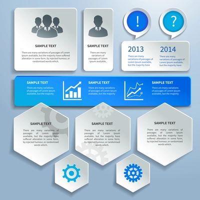 Abstract paper business infographics design elements for presentation report vector illustration