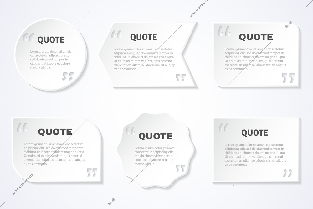 Inspirational timeless quotes of famous authors for every day to share on web abstract isolated vector illustration