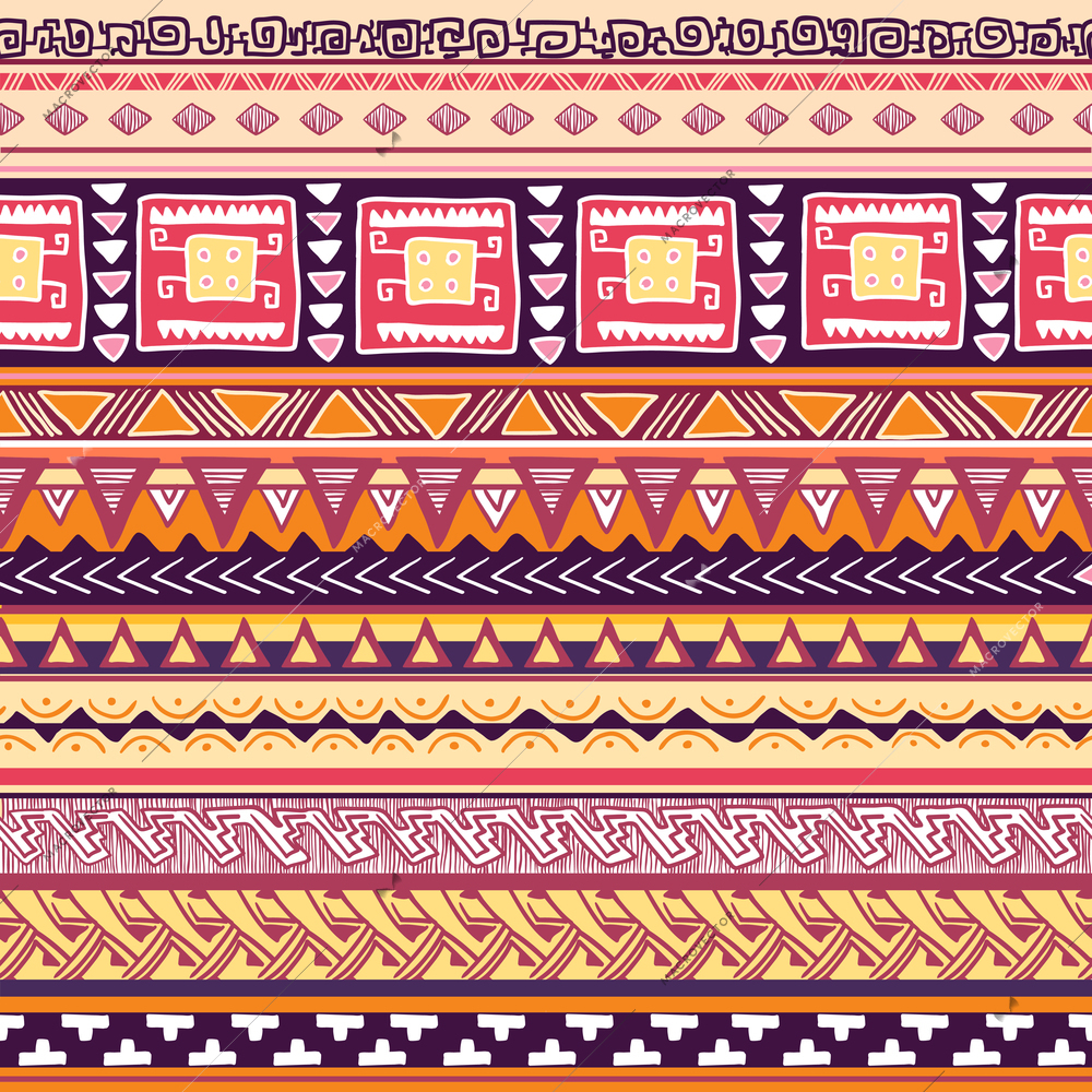 Seamless traditional culture tribal texture vector illustration