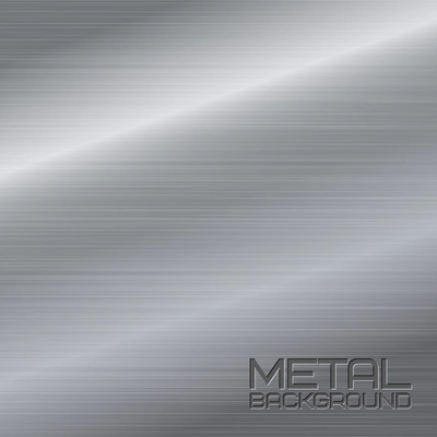 Shiny abstract metal background with steel silver chrome surface vector illustration