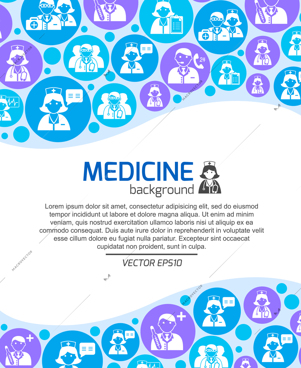 Healthcare and medicine doctors background template vector illustration