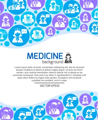 Healthcare and medicine doctors background template vector illustration