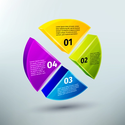 Abstract business infographics design elements for pie charts options and choice vector illustration