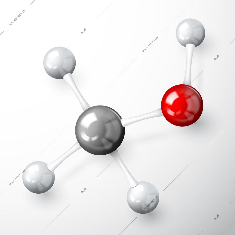 3d chemical science molecule model concept  over white background vector illustration