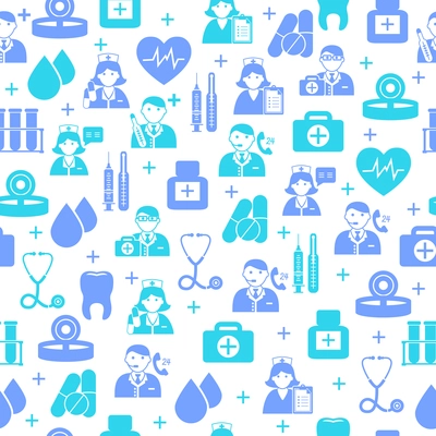 Seamless medical and healthcare pattern background vector illustration