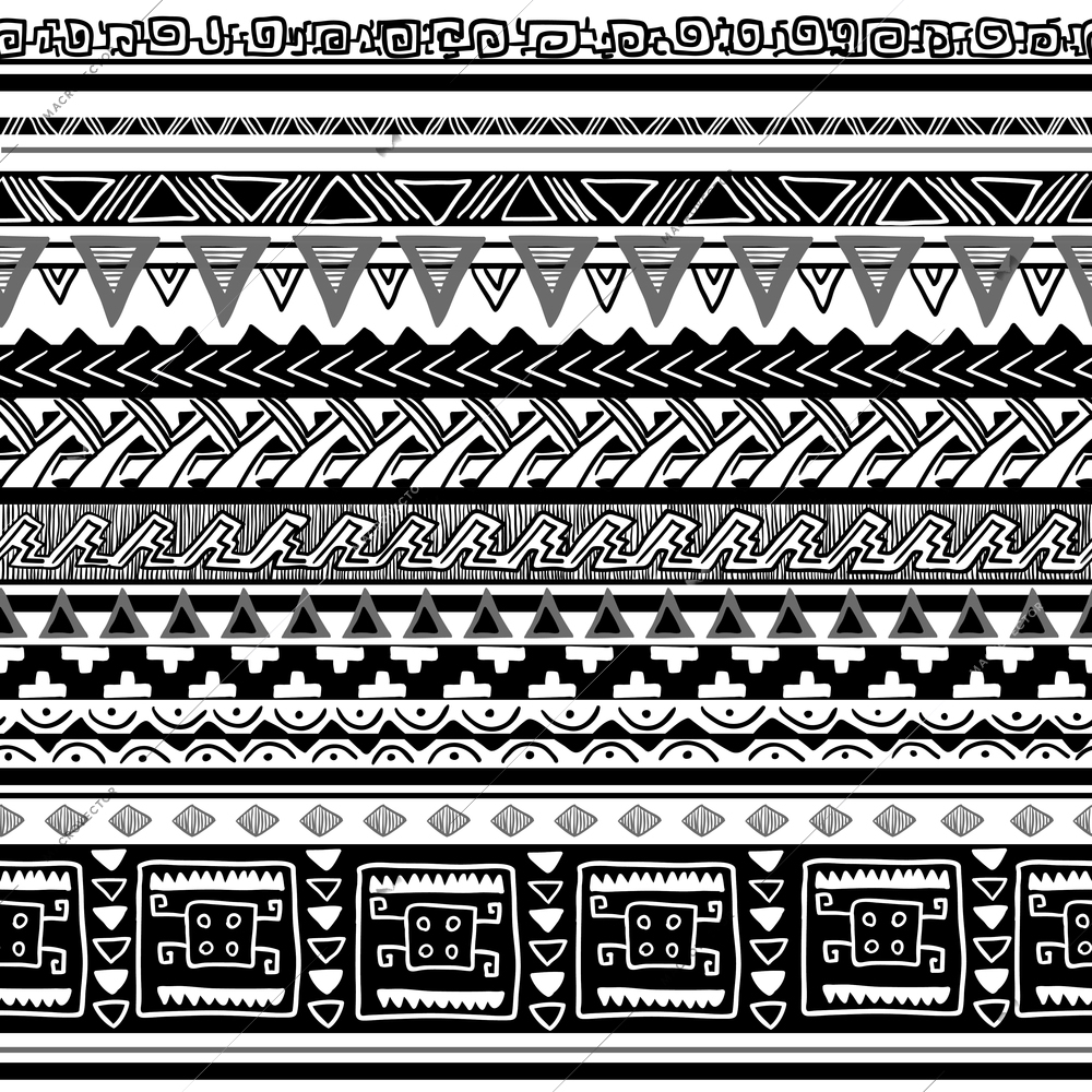 Seamless traditional culture tribal texture vector illustration