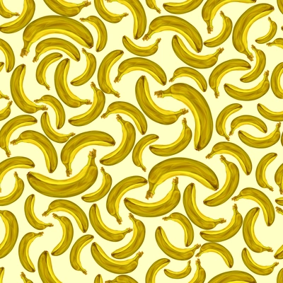 Seamless natural organic sweet bananas fruit pattern hand drawn sketch vector illustration