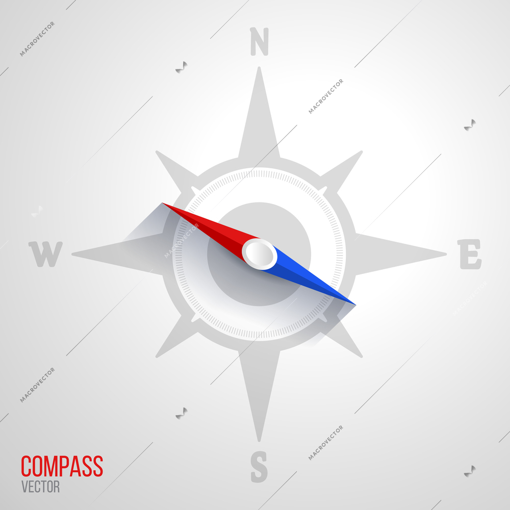 Navigation orientation compass travel nautical windrose abstract icon vector illustration