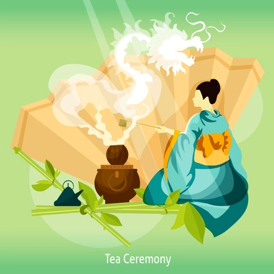 Tea Ceremony  Background. Tea Ceremony  Vector Illustration. Tea Ceremony  Design. Tea Ceremony Decorative Illustration.