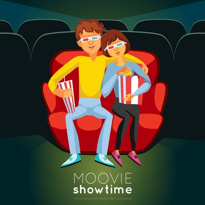 Cinema Time Background. Cinema Vector Illustration. Movie Night Design. Cinema Cartoon Decorative Symbols.