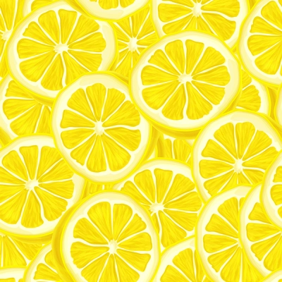 Seamless riped juicy sliced lemons pattern background vector illustration