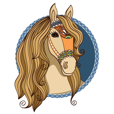 Symbol of a horse head vector illustration