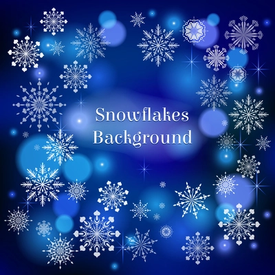 Falling shiny snow background vector illustration