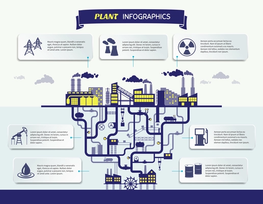 Plant infographics vector illustration with set design and decorative isolated elemens