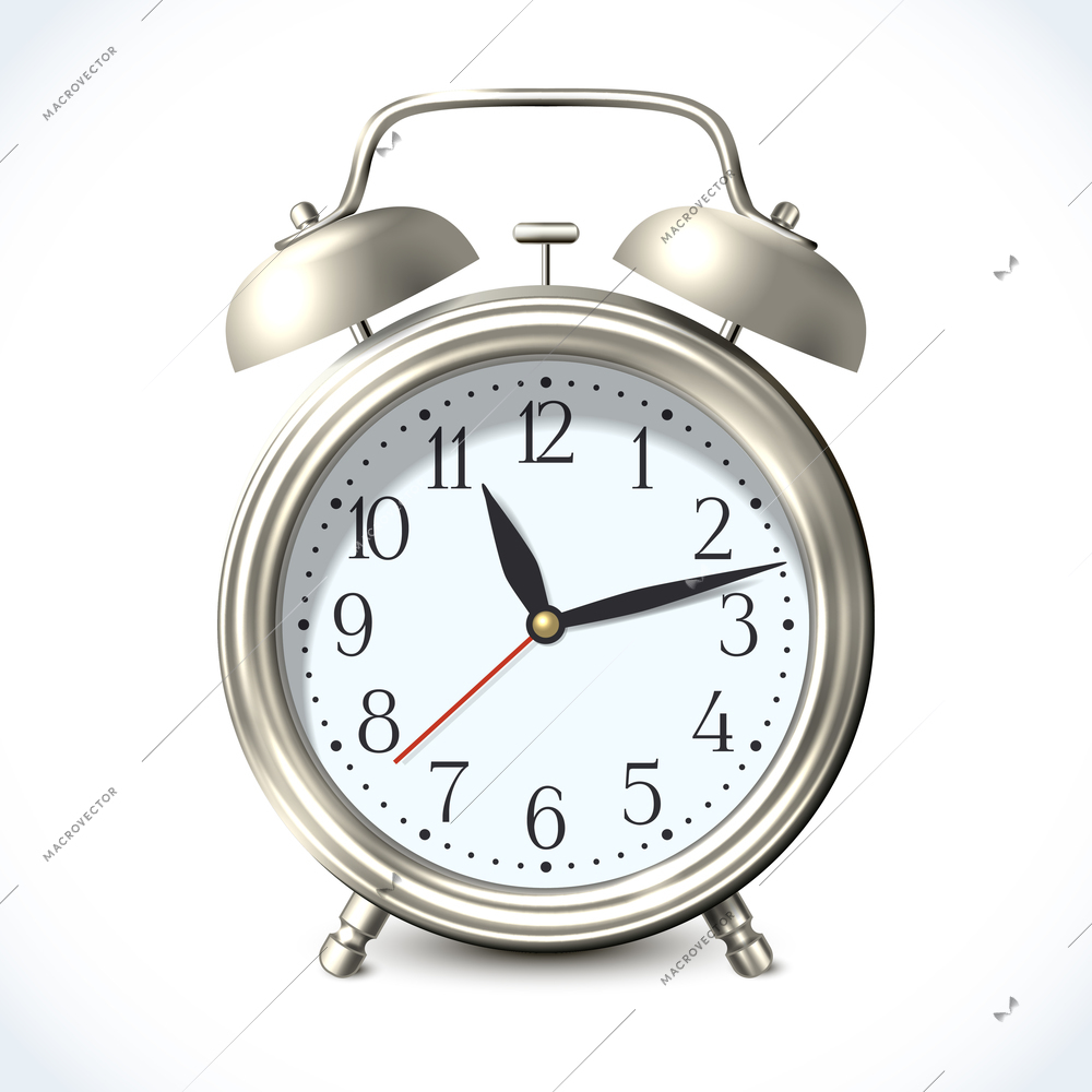 Digital Alarm Clock Vector Illustration Isolated On White Background Stock  Illustration - Download Image Now - iStock