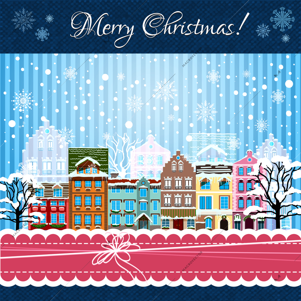 Merry christmas card vector illustration