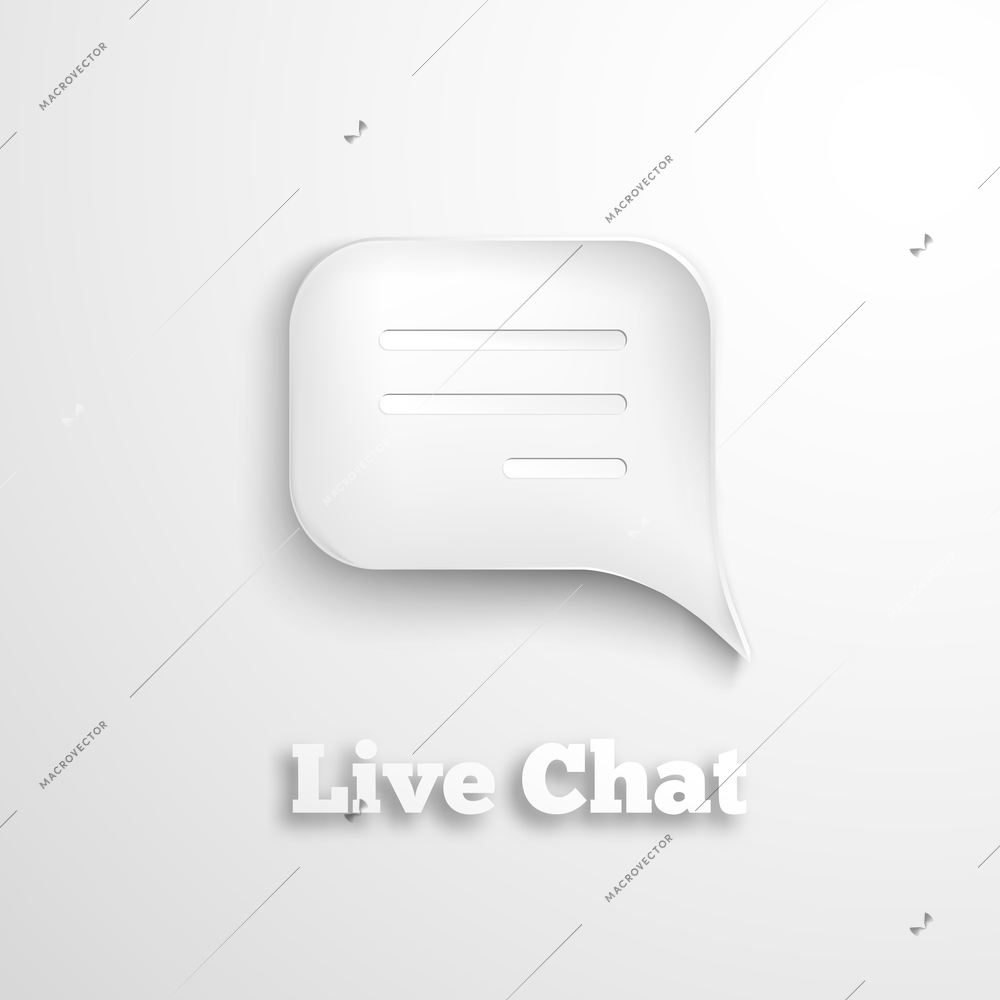 Live chat message speech talk text bubble communication icon vector illustration