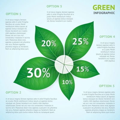 Eco green infographics concept poster vector illustration