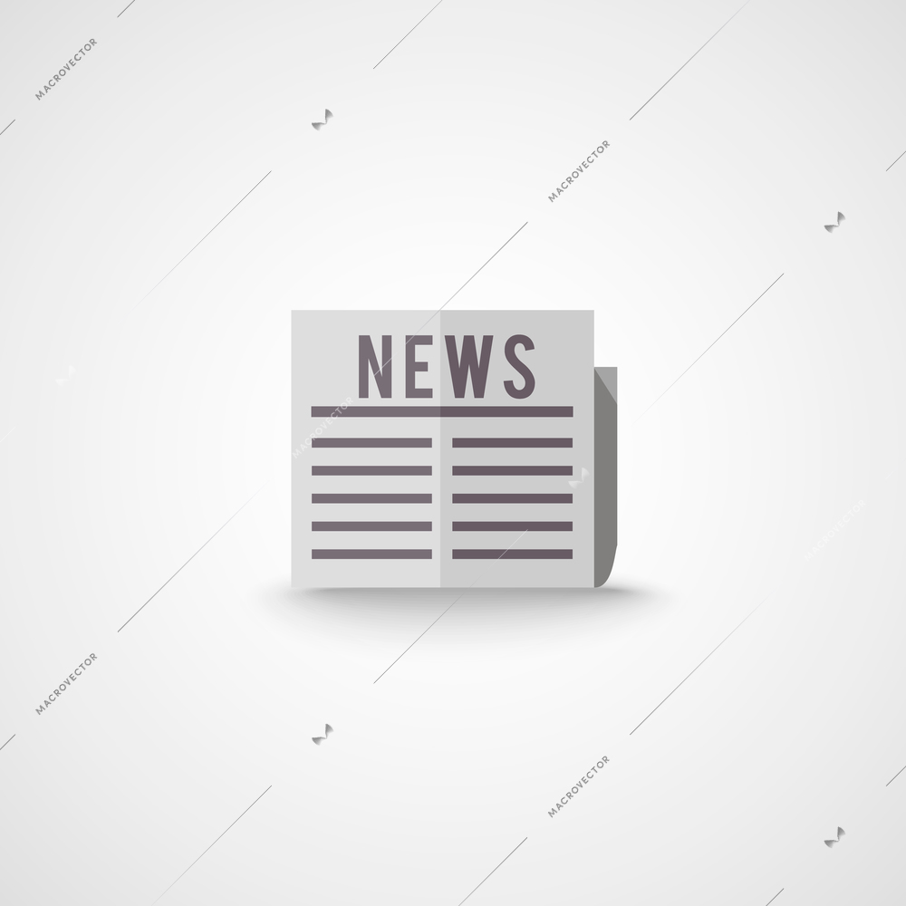 Newspaper business economic and political strategic morning news  summary article column headline graphic design icon vector illustration