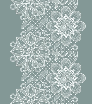 Vector Old Lace Seamless Pattern, ornamental flowers