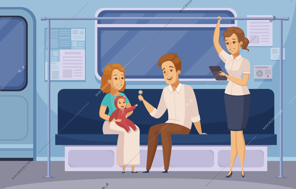 Subway Passengers Underground Metro Train Cartoon Vector Illustration 32720 | Macrovector Subway Passengers Underground Metro Train Cartoon Vector Illustration 32720 | Macrovector