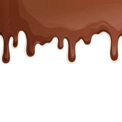 Sweets dessert food milk chocolate drips background vector illustration.