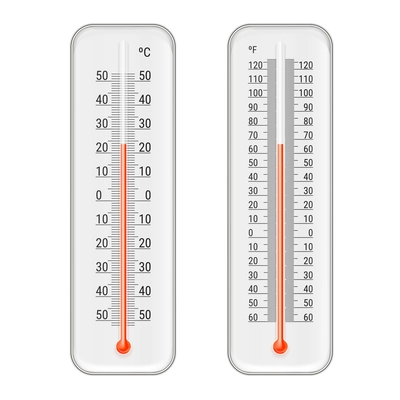 Meteorology indoor thermometer realistic Vector Image