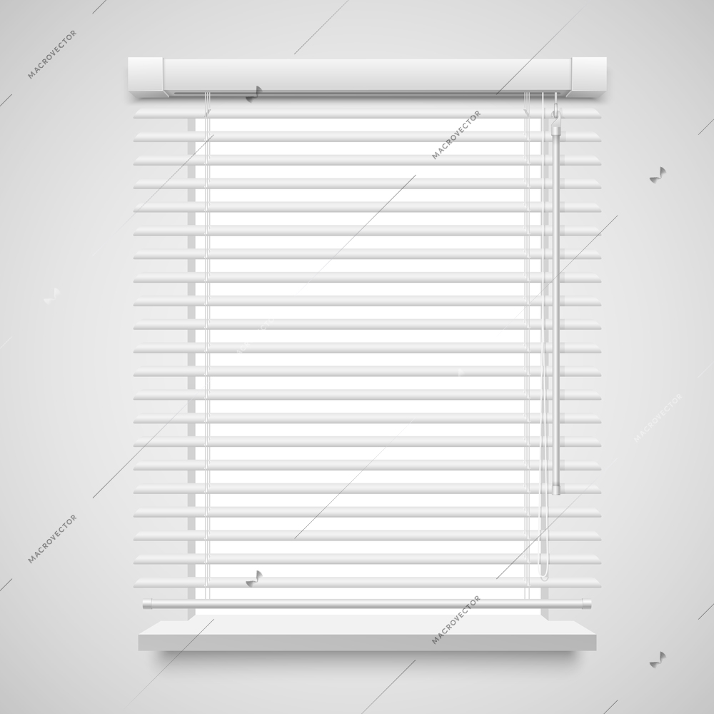 Realistic jalousies for window vector illustration isolated on white