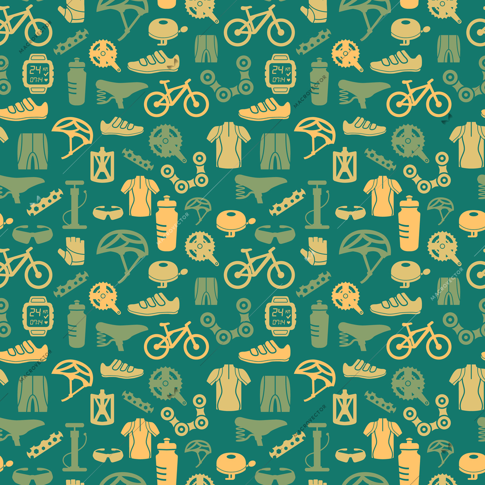 Bicycle bike sport fitness seamless pattern background vector illustration