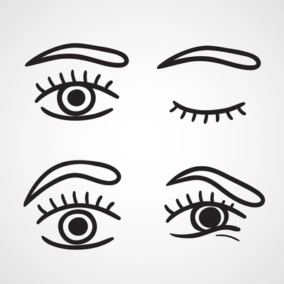 Eyes icons design over white background vector illustration isolated