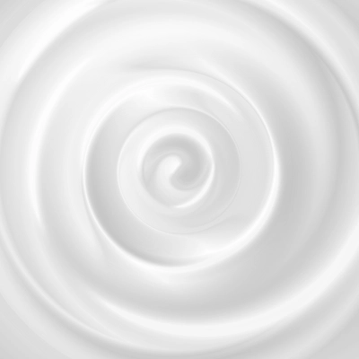 Cosmetic cream background with realistic image of heavy textured pure white creamy swirl with shadows vector illustration