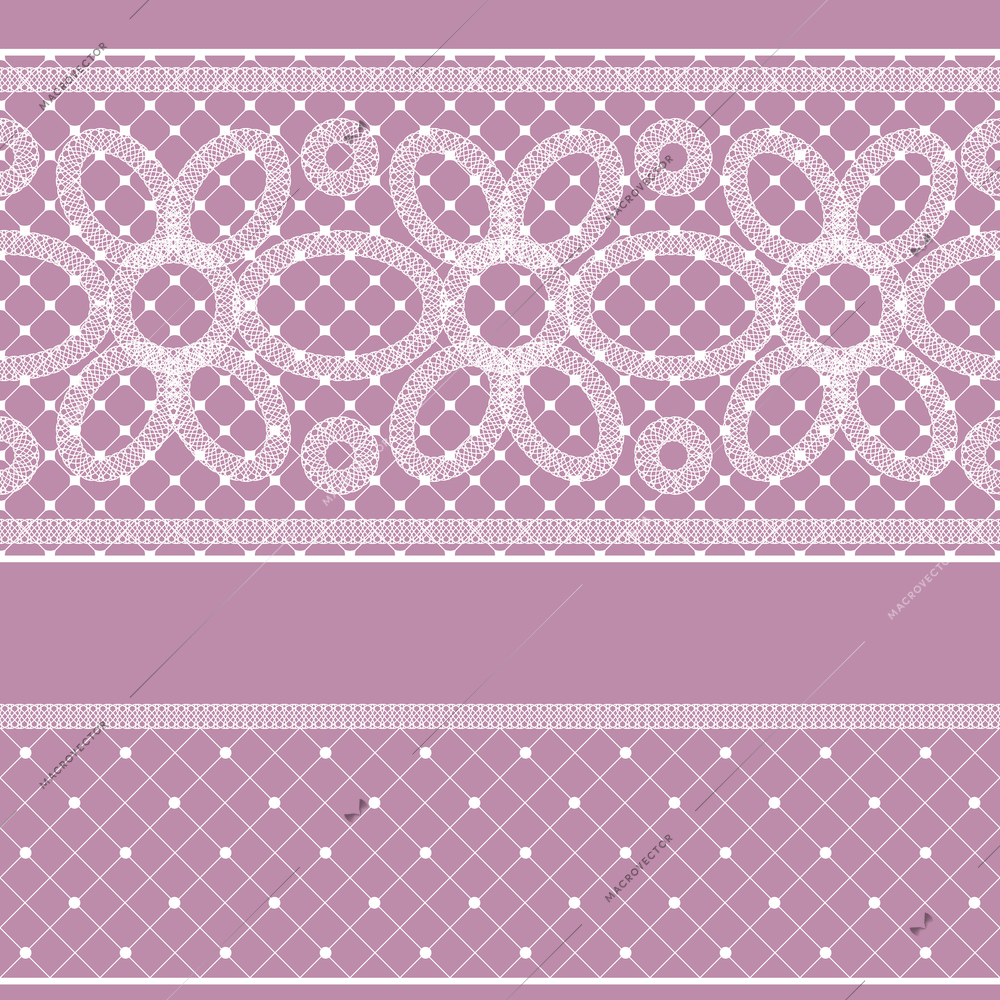 Vector seamless white on rose pattern with lace for design