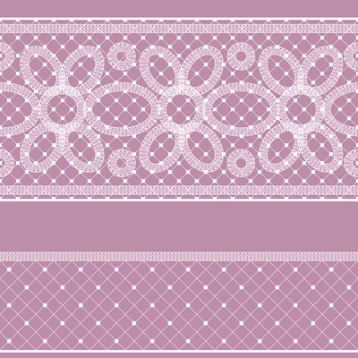 Vector seamless white on rose pattern with lace for design