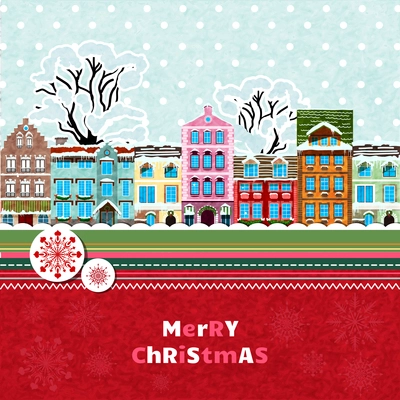 Merry christmas invitation card vector illustration