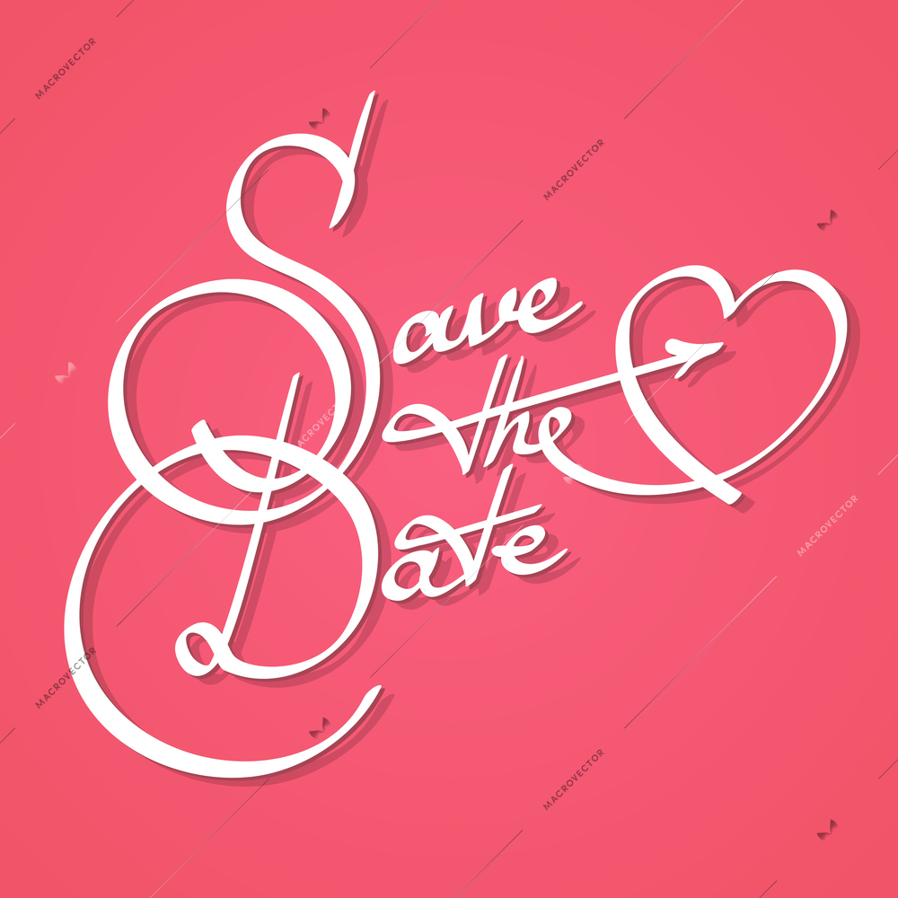 Save the date wedding engagement party announcement postcard template vector illustration