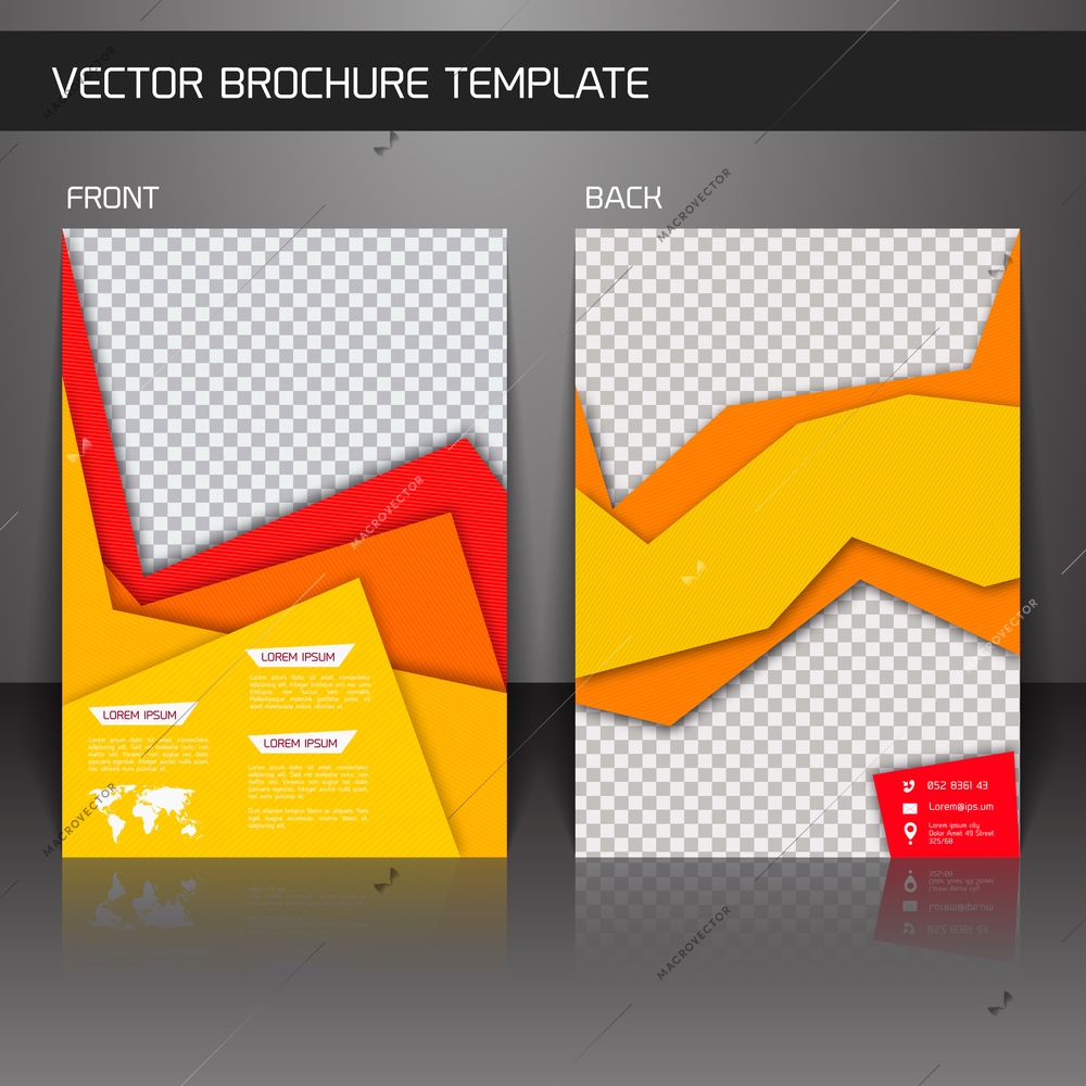 Yellow business corporate design brochure flyer design template vector illustration