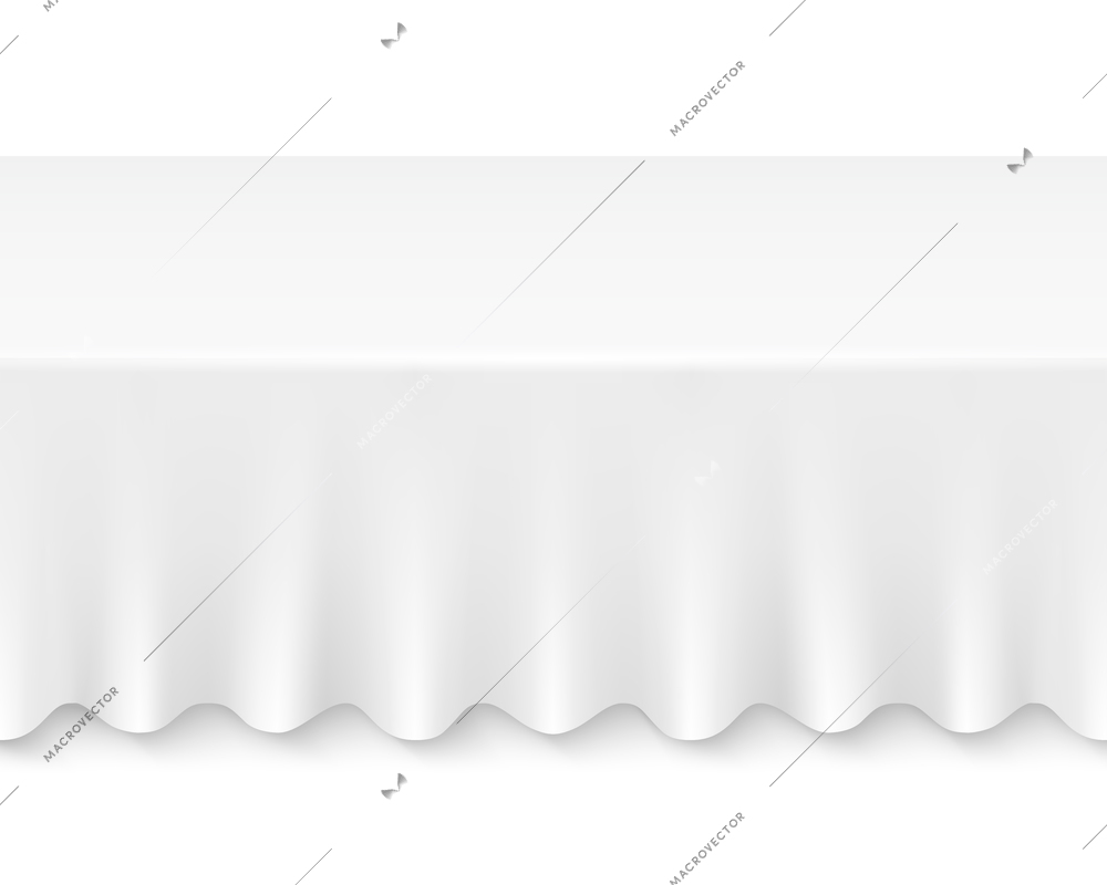 Blank table with seamless tablecloth vector illustration