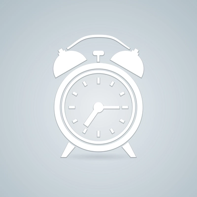 Retro alarm simple clock icon vector illustration