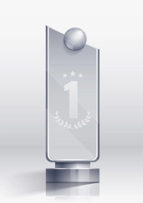Award realistic concept with winner victory and pedestal symbols  vector illustration