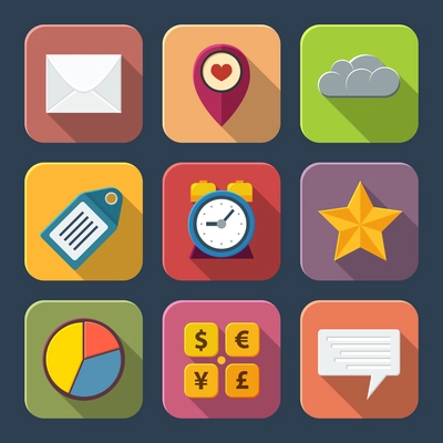 Social media icons for web or mobile vector illustration