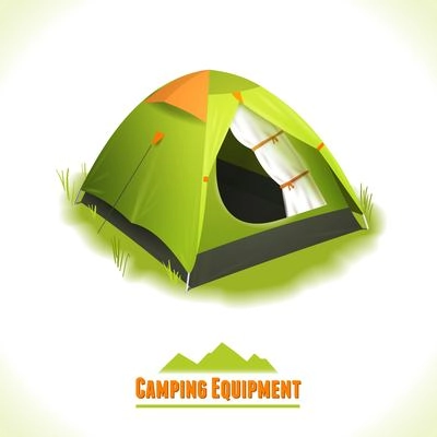 Camping summer outdoor activity concept equipment tent symbol vector illustration