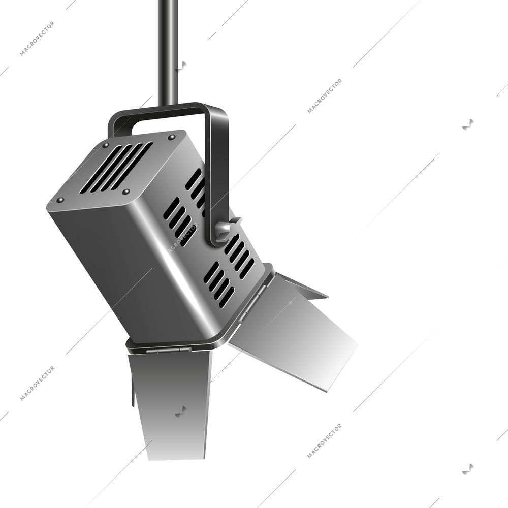 Stage lighting lamp symbol isolated vector illustration