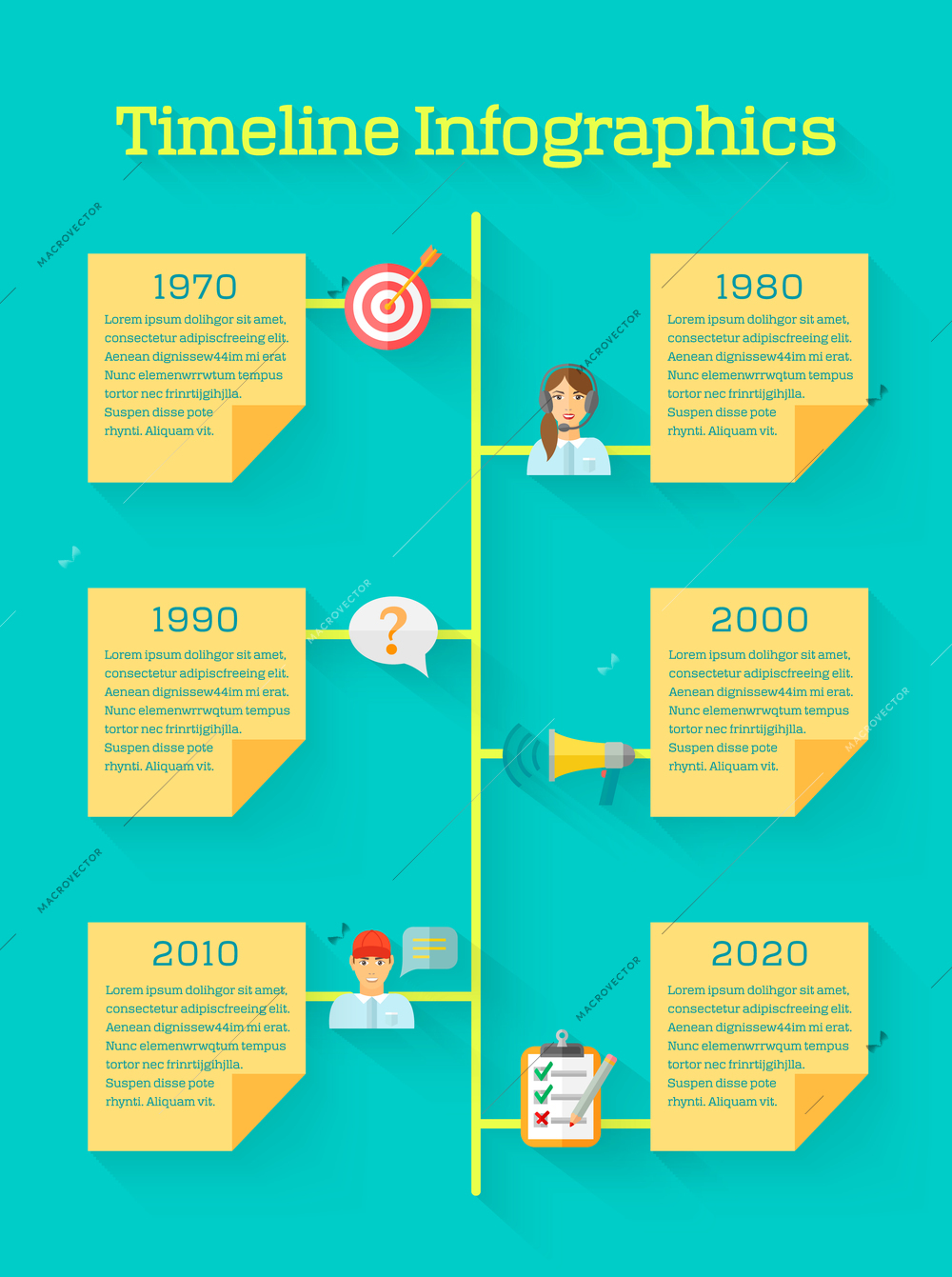 Timeline business infographic with feedback icons vector illustration